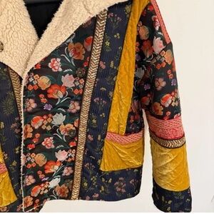 Free People Jacket with Shearling Collar